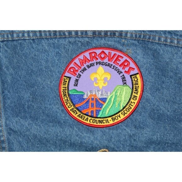 Vintage Levi's Boys scouts Patches Denim Jacket Size 40 cotton Made In USA - Picture 15 of 15